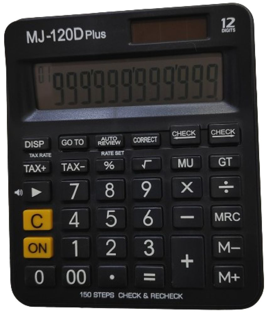    			2456Y- YESKART 1PC MJ-120D PLUS-BK NEW VERSION  CALCULATOR 150 Steps Check & Correct 12 Digit Premium Desktop Calculator( PACK OF1)