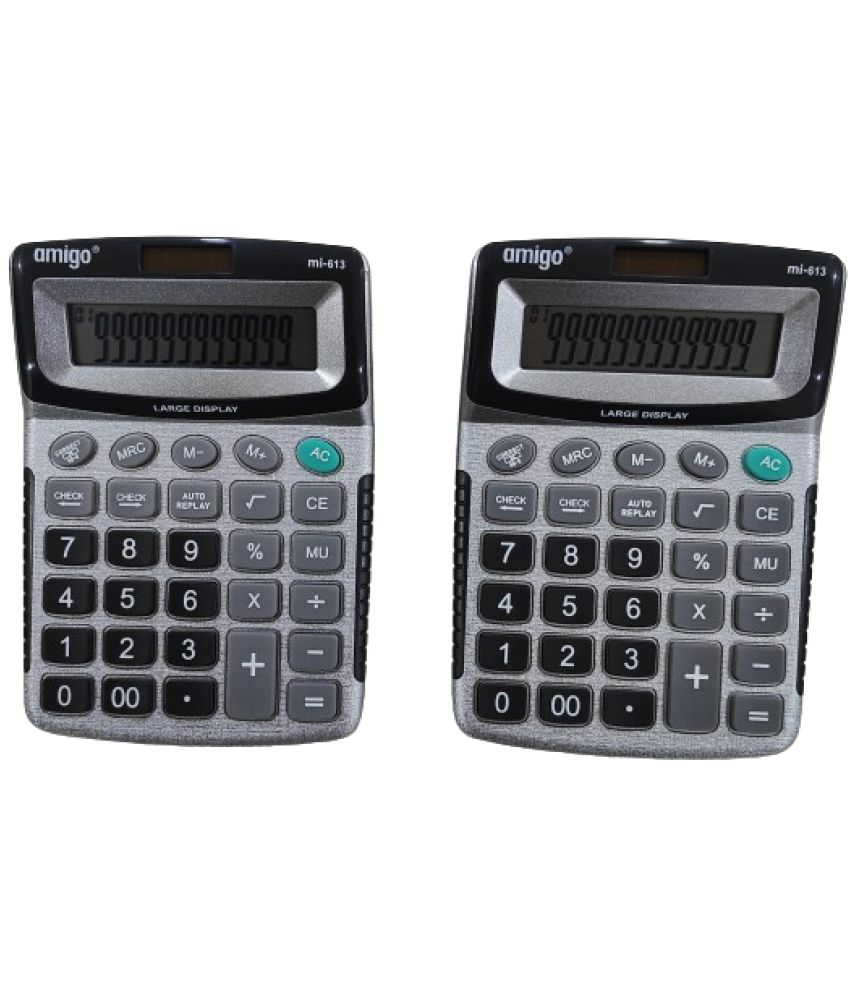     			2458Y- YESKART COMBO 2 PC mi613 CALCULATOR 120 Steps Check & Correct 12 Digit Premium Desktop Calculator( PACK OF2)