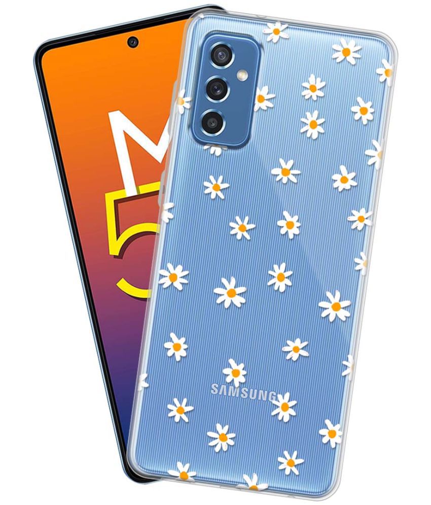     			Fashionury Multicolor Printed Back Cover Silicon Compatible For Samsung Galaxy M52 5G ( Pack of 1 )