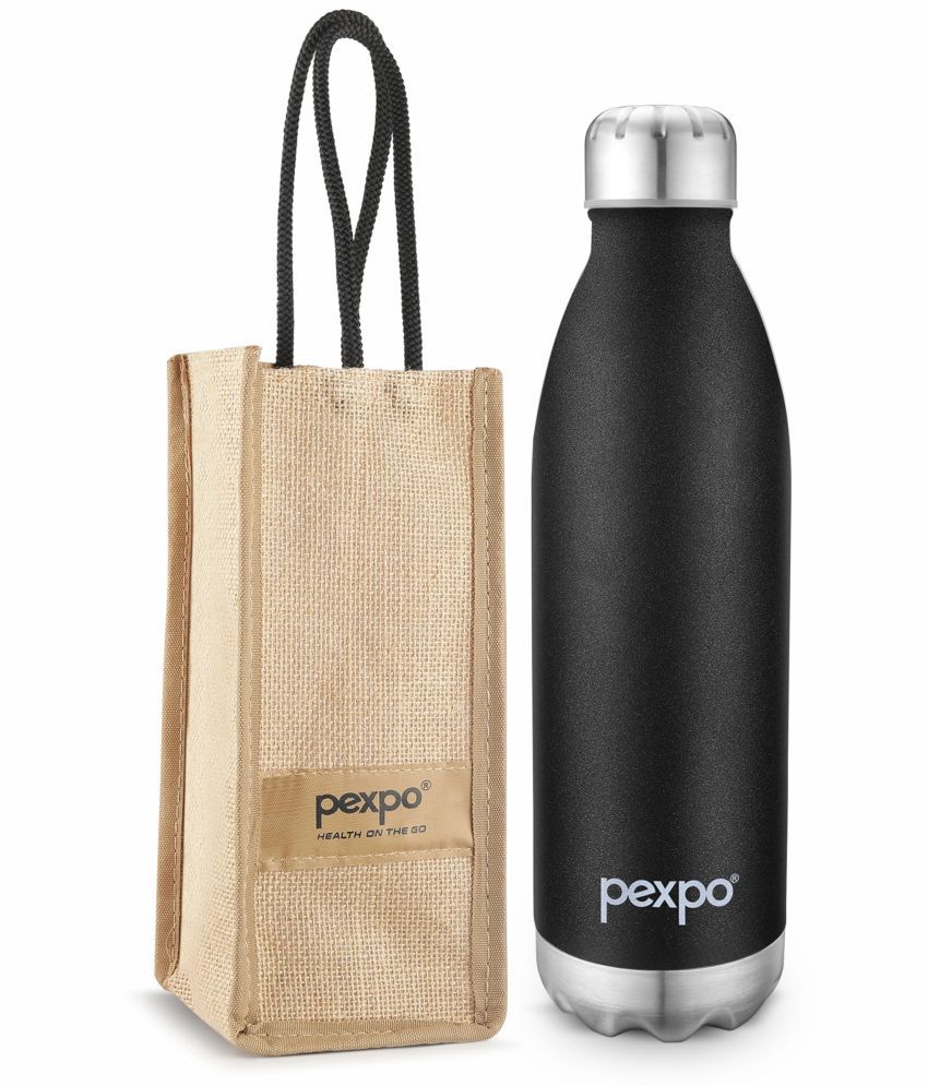    			Pexpo 24Hrs Hot/Cold Black Thermosteel Flask ( 1800 ml )