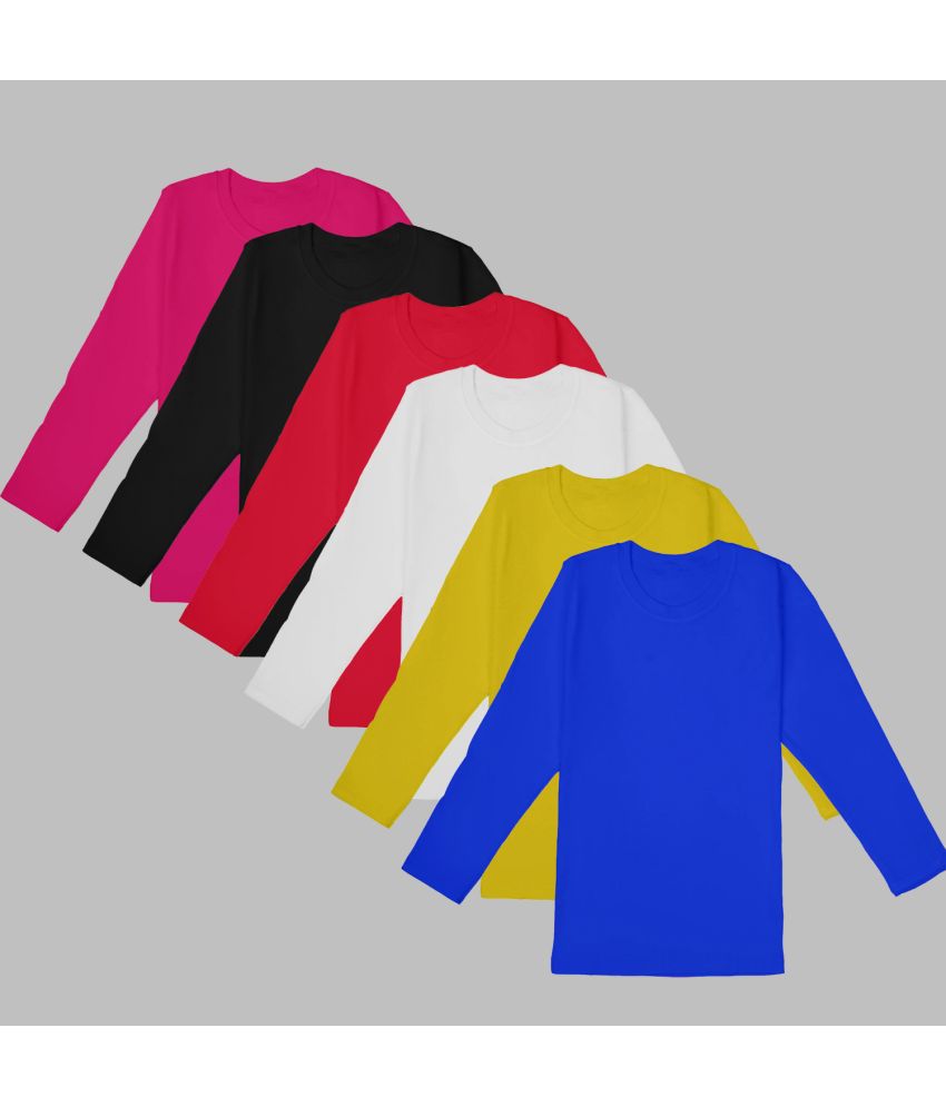     			Santee Multicolor Cotton Blend Girls T-Shirt ( Pack of 6 )