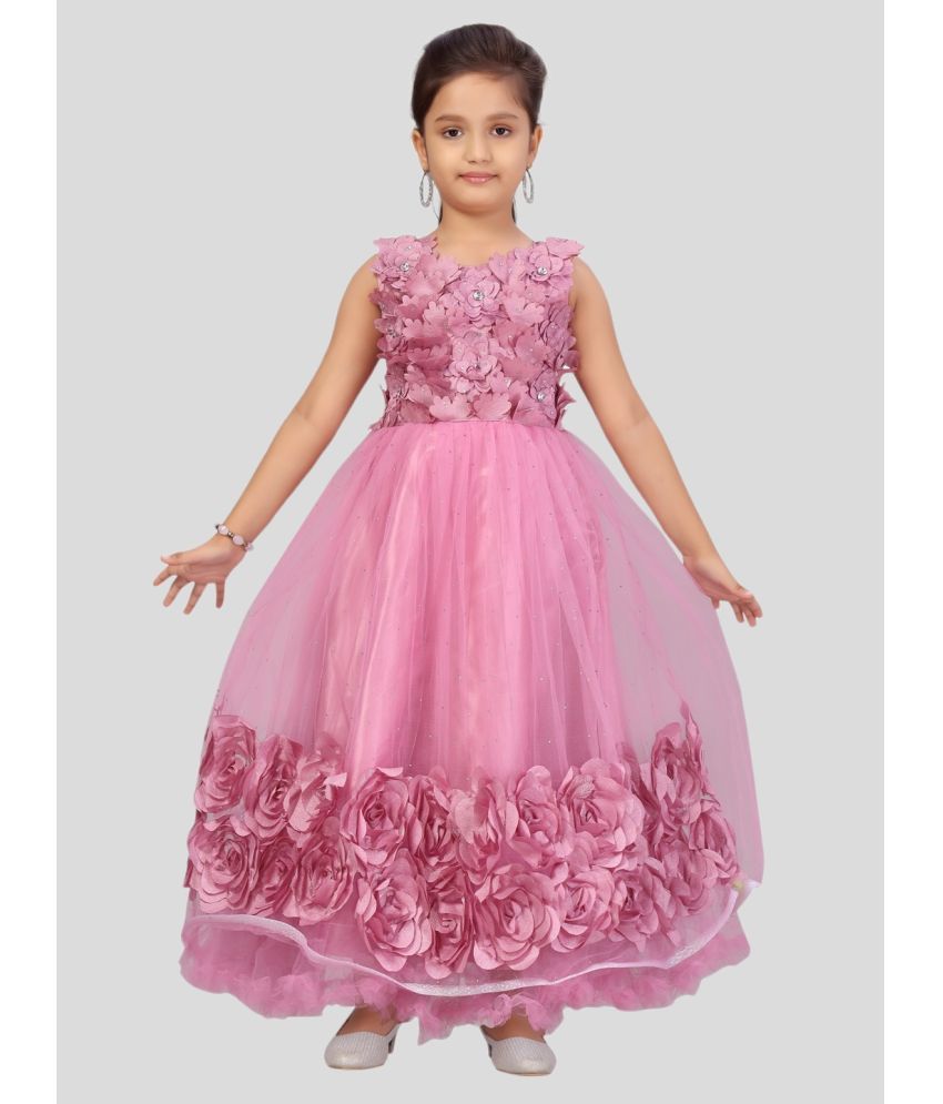     			Aarika Net Gown For Girls ( Pack of 1 , Pink )