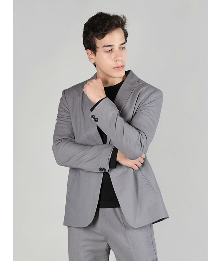     			Chkokko Polyester Men's Blazer - Grey ( Pack of 1 )