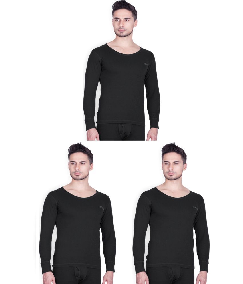     			Lux Inferno Black Polyester Men's Thermal Tops ( Pack of 3 )