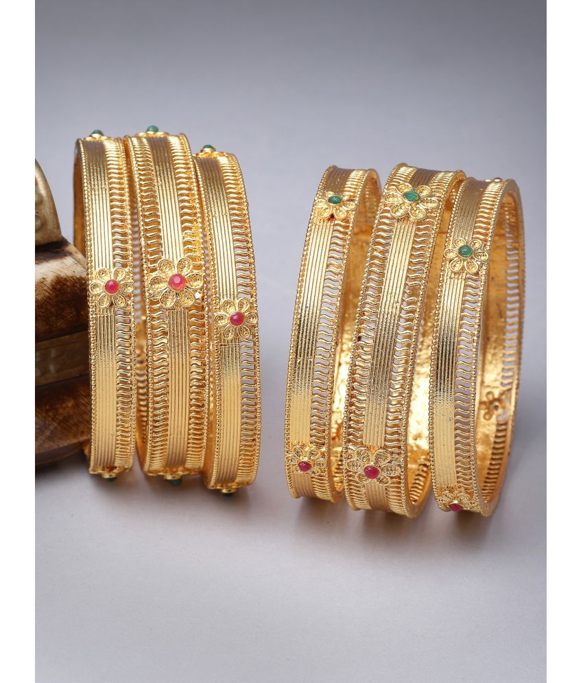     			Sukkhi Gold Bangle Set ( Pack of 6 )