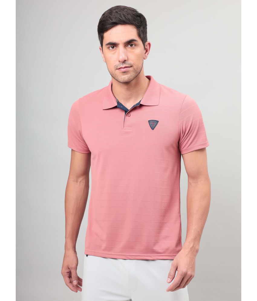     			Technosport Rose Gold Polyester Slim Fit Men's Sports Polo T-Shirt ( Pack of 1 )
