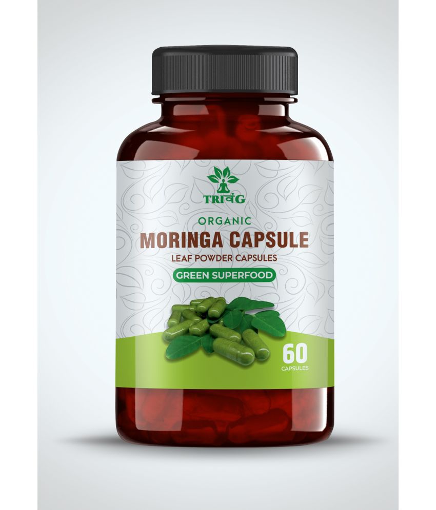     			Trivang by Vedrisi Organic Moringa Capsule, Drumstick Leaf (60 CAPSULES), 500mg each | 100% Organic