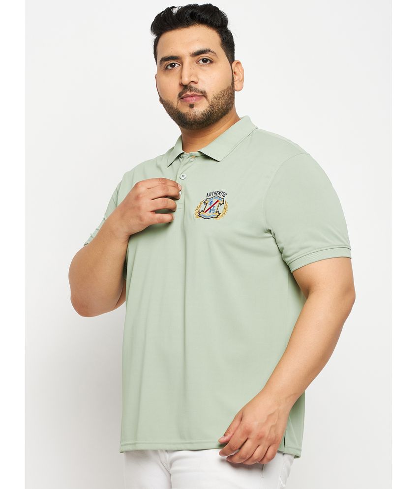     			Auxamis Cotton Blend Regular Fit Embroidered Half Sleeves Men's Polo T Shirt - Sea Green ( Pack of 1 )