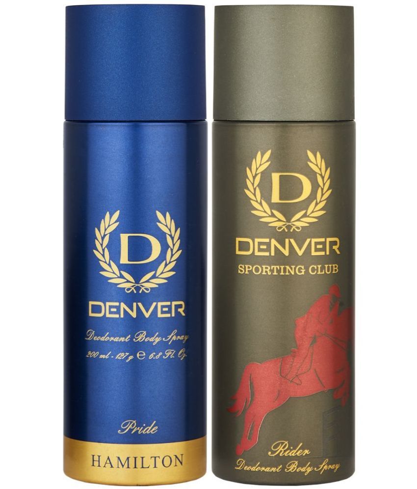     			Denver Pride & Rider Deodorant Spray for Men 400 ml ( Pack of 2 )