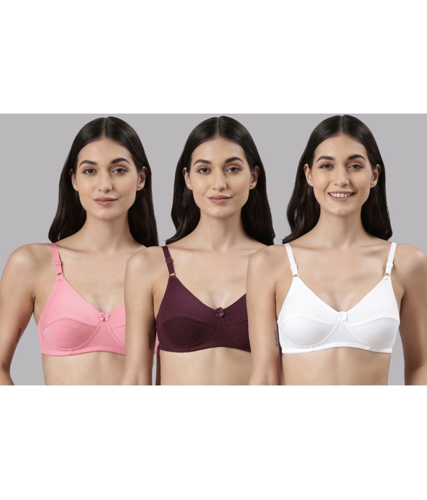     			Dollar Missy Multicolor Cotton Non Padded Women's Everyday Bra ( Pack of 3 )