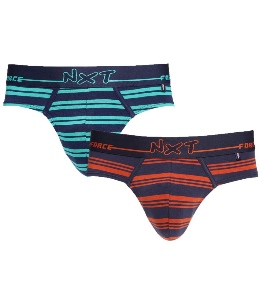     			Force NXT Pack of 2 Cotton Men's Briefs ( Multicolor )  Flexz Streak