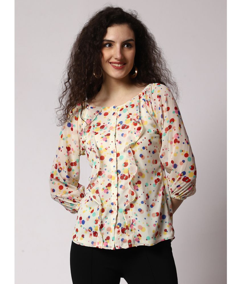     			Prettify Multi Color Georgette Women's Shirt Style Top ( Pack of 1 )