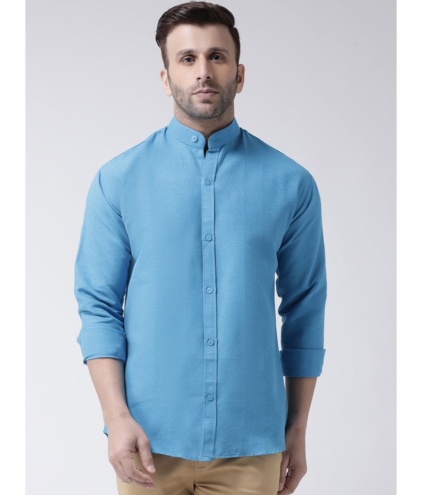     			RIAG 100% Cotton Regular Fit Solids Full Sleeves Men's Casual Shirt - Blue ( Pack of 1 )