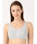 Jockey 1550 Super Combed Cotton Elastane Slip On Crop Top With Stay Fresh Treatment - Steel Grey Mel