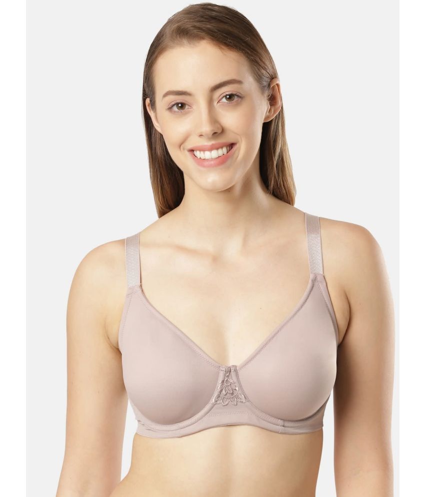     			Jockey 1855 Under-Wired Non-Padded Microfiber Elastane Full Coverage Minimizer Bra - Mocha