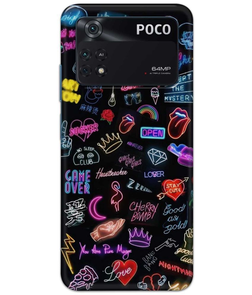     			Tweakymod Multicolor Printed Back Cover Polycarbonate Compatible For Poco M4 Pro ( Pack of 1 )
