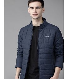 MXN Polyester Men's Quilted &amp; Bomber Jacket - Navy ( Pack of 1 )