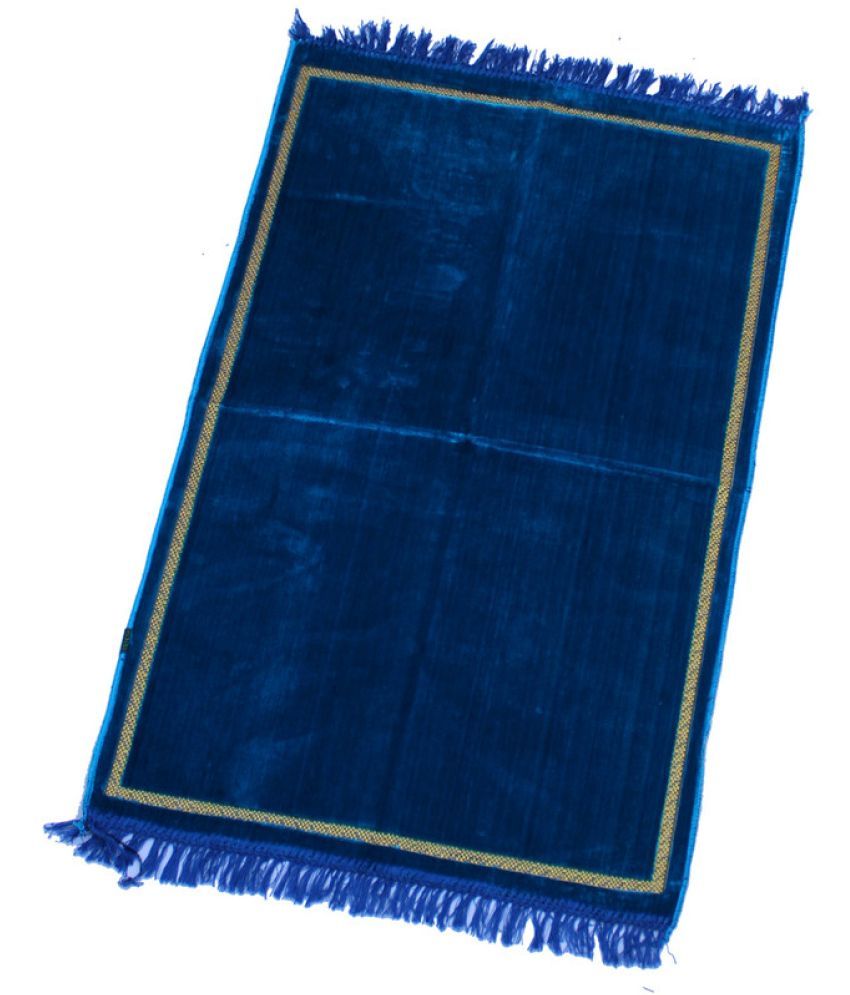     			ADIRNY Blue Single Regular Velvet Prayer Mat ( 110 X 70 cm )