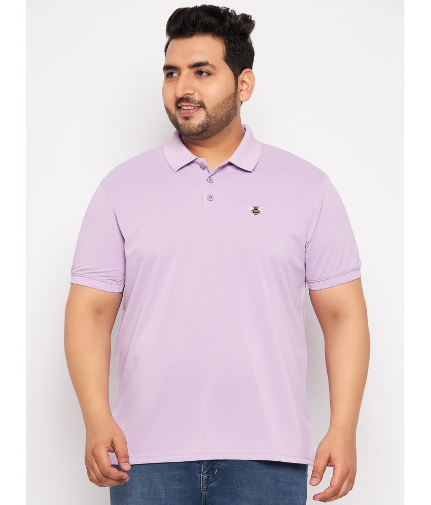     			Auxamis Cotton Blend Regular Fit Solid Half Sleeves Men's Polo T Shirt - Purple ( Pack of 1 )