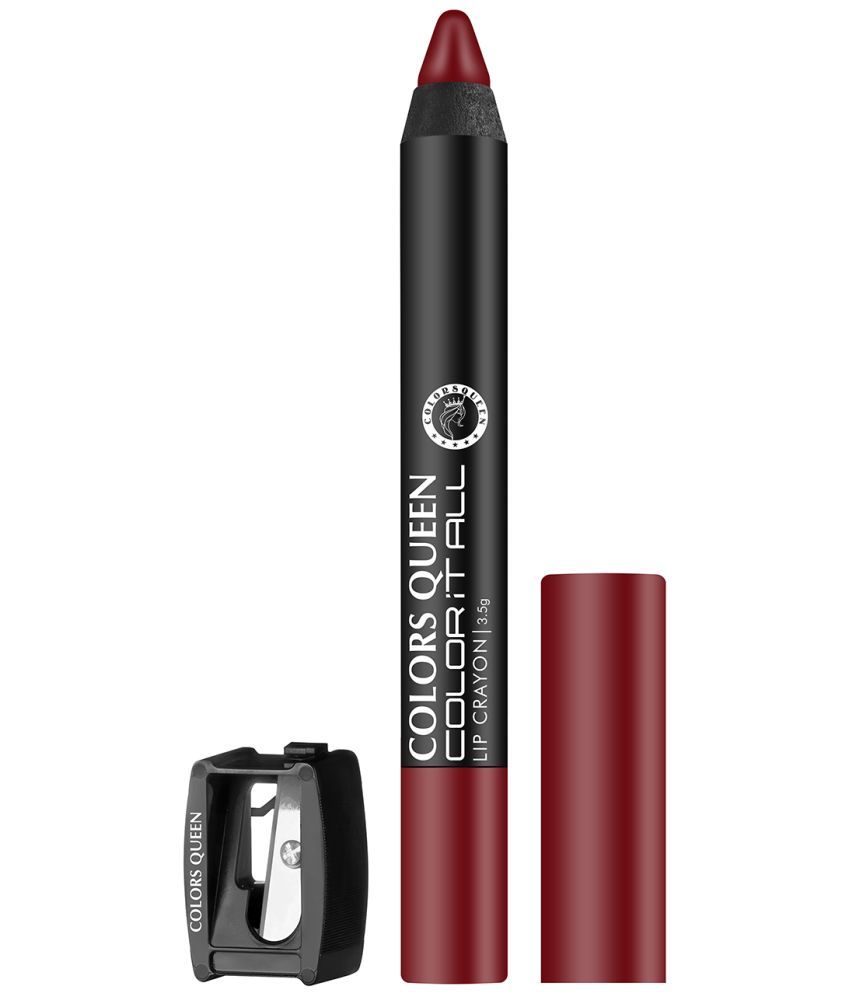     			Colors Queen Color It All Non Transfer Matte Lip Crayon - Rich Mahoon (Shade - 21)