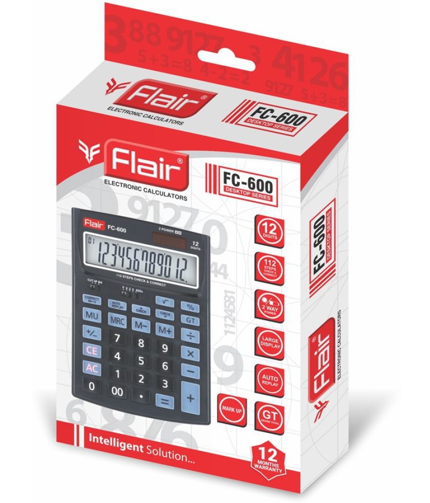     			FLAIR FC 600 Basic  Calculator (12 Digit)