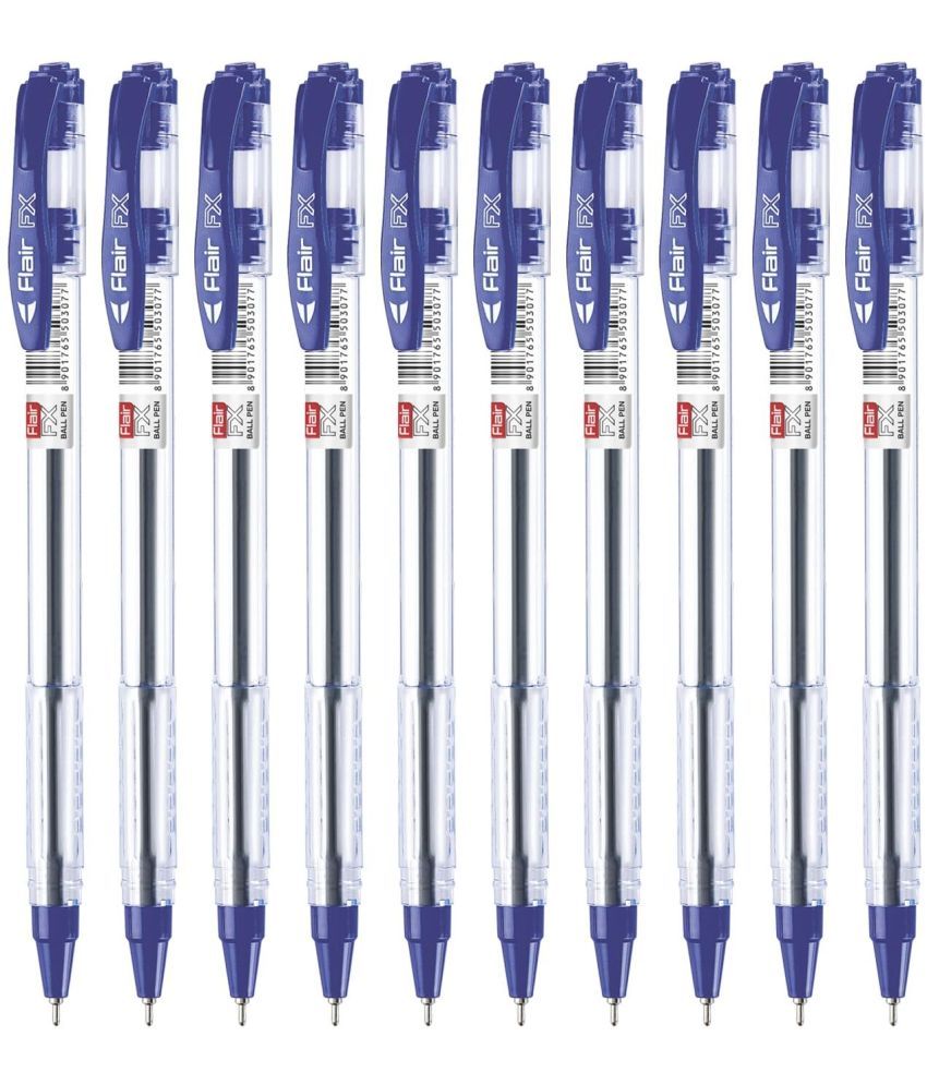     			FLAIR Fx Ball Pen Pouch Pack | Soft Rubber Grip For Easy & Comfortable Holding Ball Pen (Pack of 60, Blue)