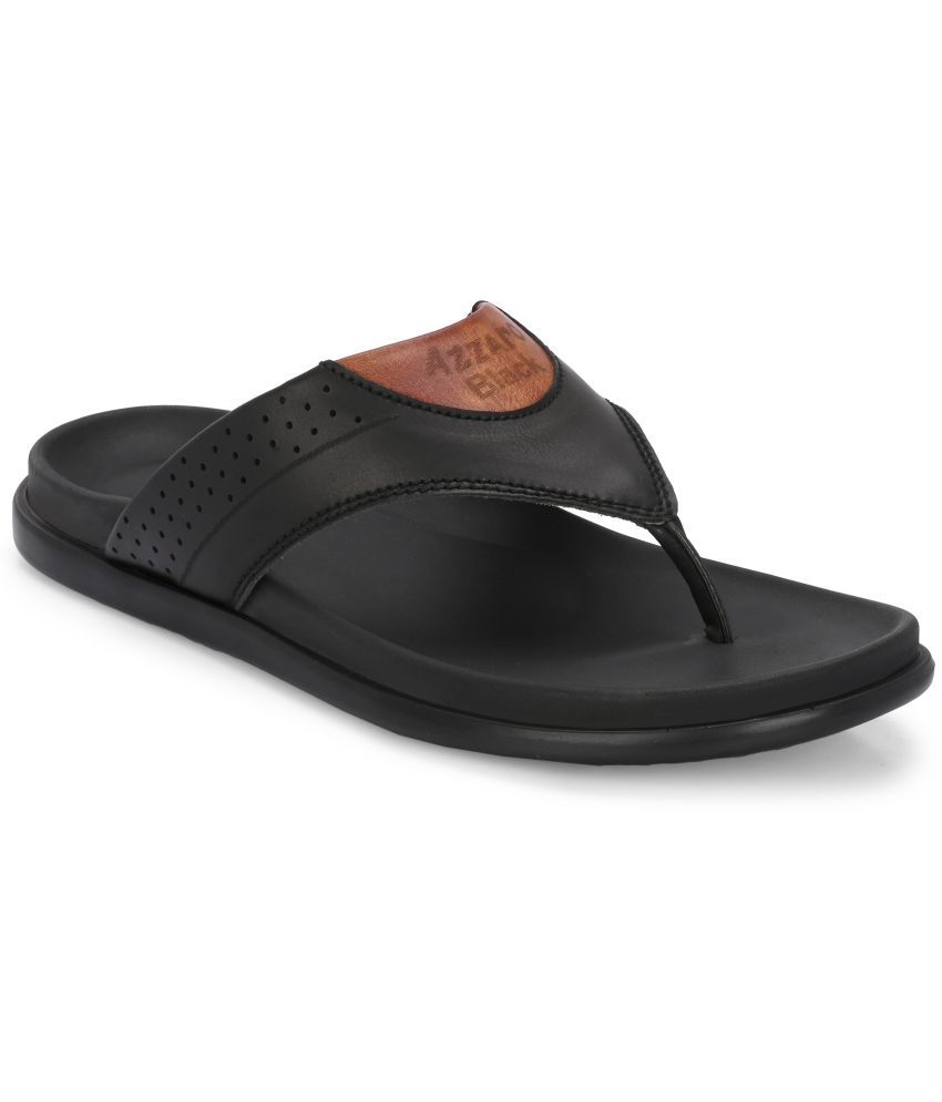     			Leeport - Black Men's Thong Flip Flop