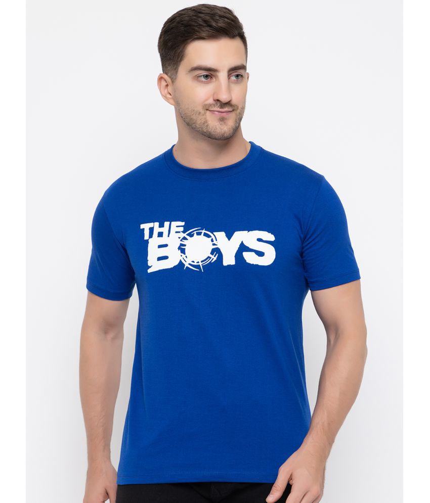     			MODERNITY Cotton Regular Fit Printed Half Sleeves Men's T-Shirt - Blue ( Pack of 1 )