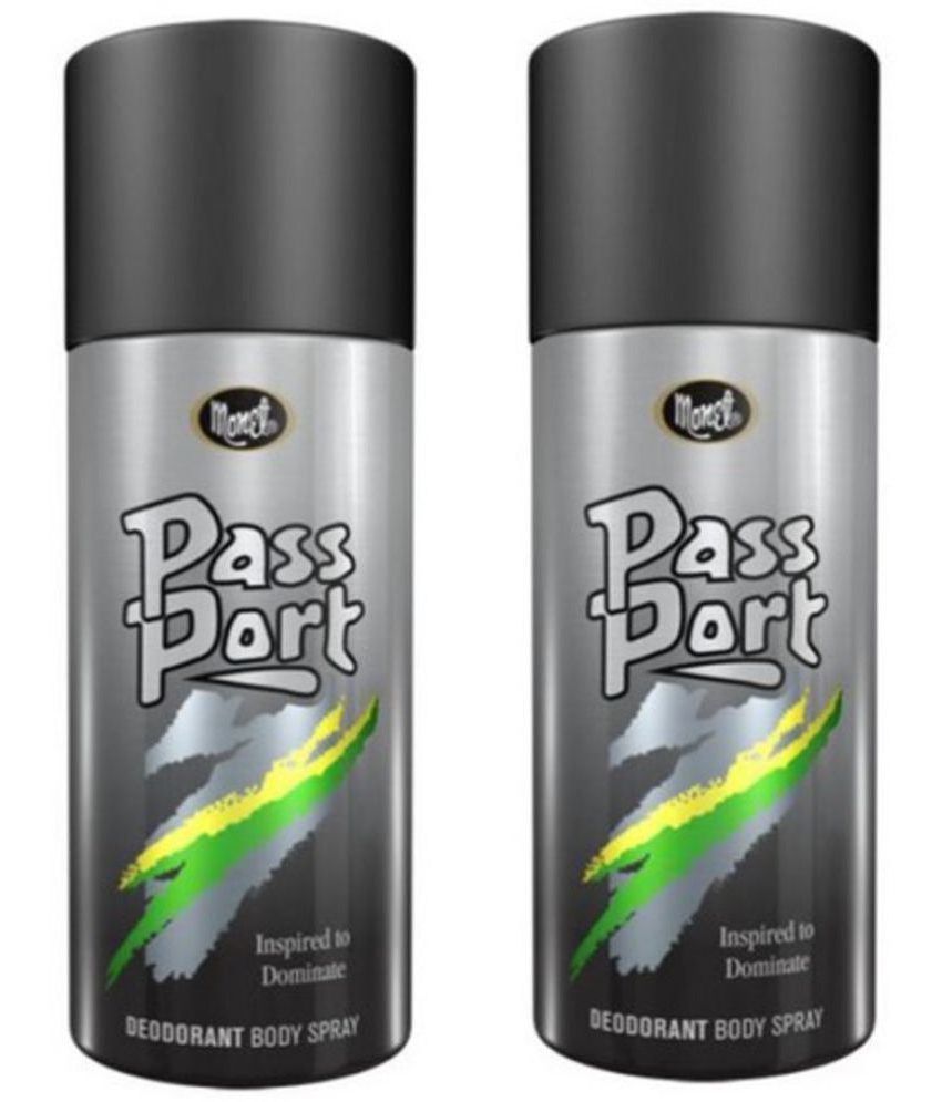     			Monet - Passport Black Deodorant ,150 ml each Deodorant Spray for Men,Women 300 ml ( Pack of 2 )