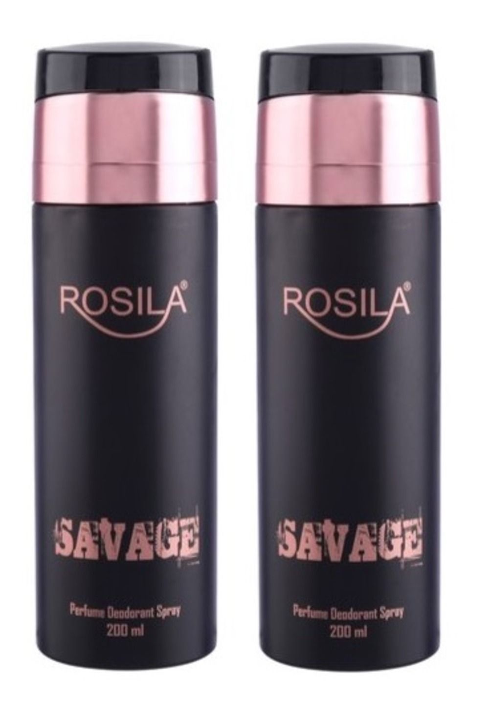     			ROSILA - 2 SAVAGE DEODORANT ,200ML EACH Deodorant Spray for Women,Men 400 ml ( Pack of 2 )