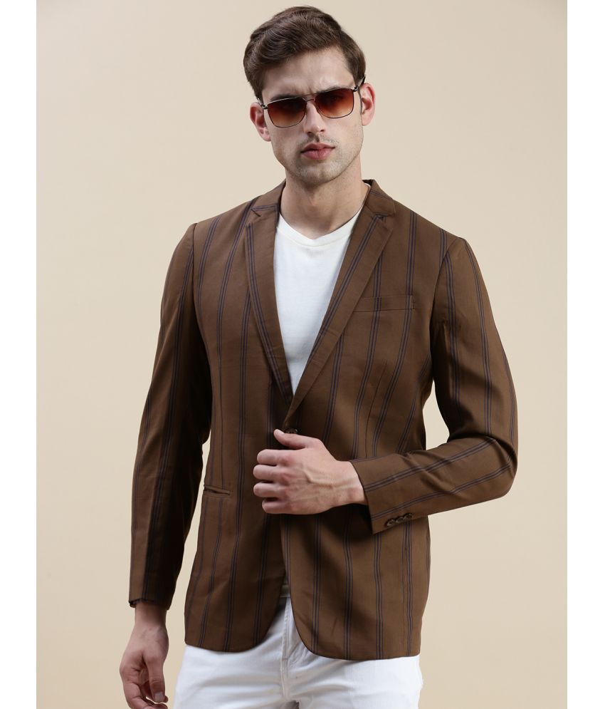     			Showoff Cotton Blend Men's Blazer - Brown ( Pack of 1 )