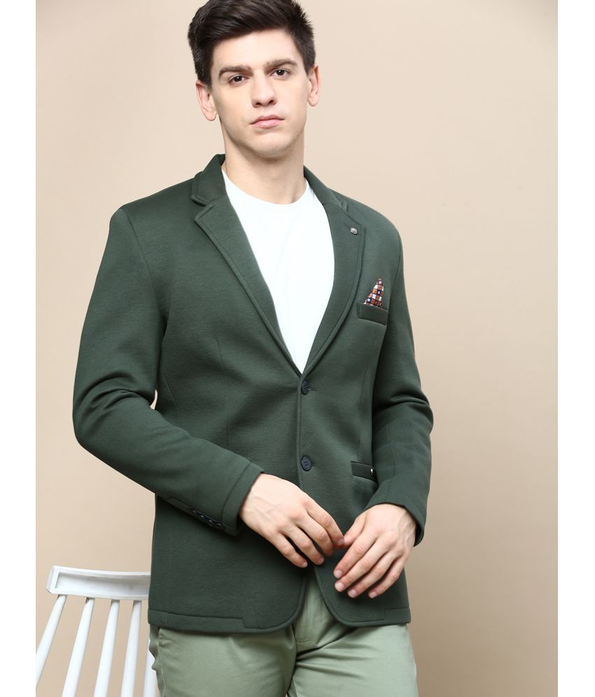     			Showoff Cotton Blend Men's Blazer - Green ( Pack of 1 )