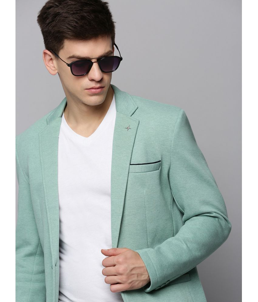     			Showoff Cotton Blend Men's Blazer - Sea Green ( Pack of 1 )