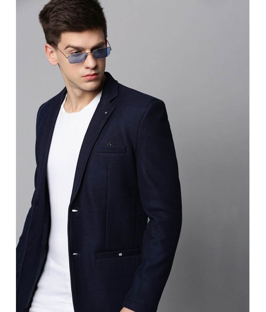     			Showoff Cotton Men's Blazer - Navy Blue ( Pack of 1 )