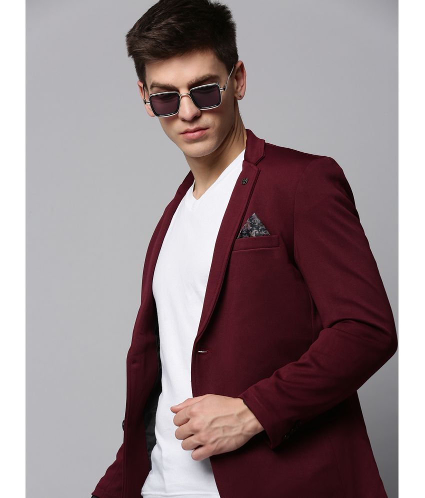     			Showoff Cotton Men's Blazer - Burgundy ( Pack of 1 )