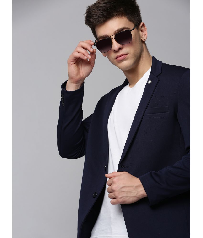     			Showoff Cotton Men's Blazer - Navy Blue ( Pack of 1 )