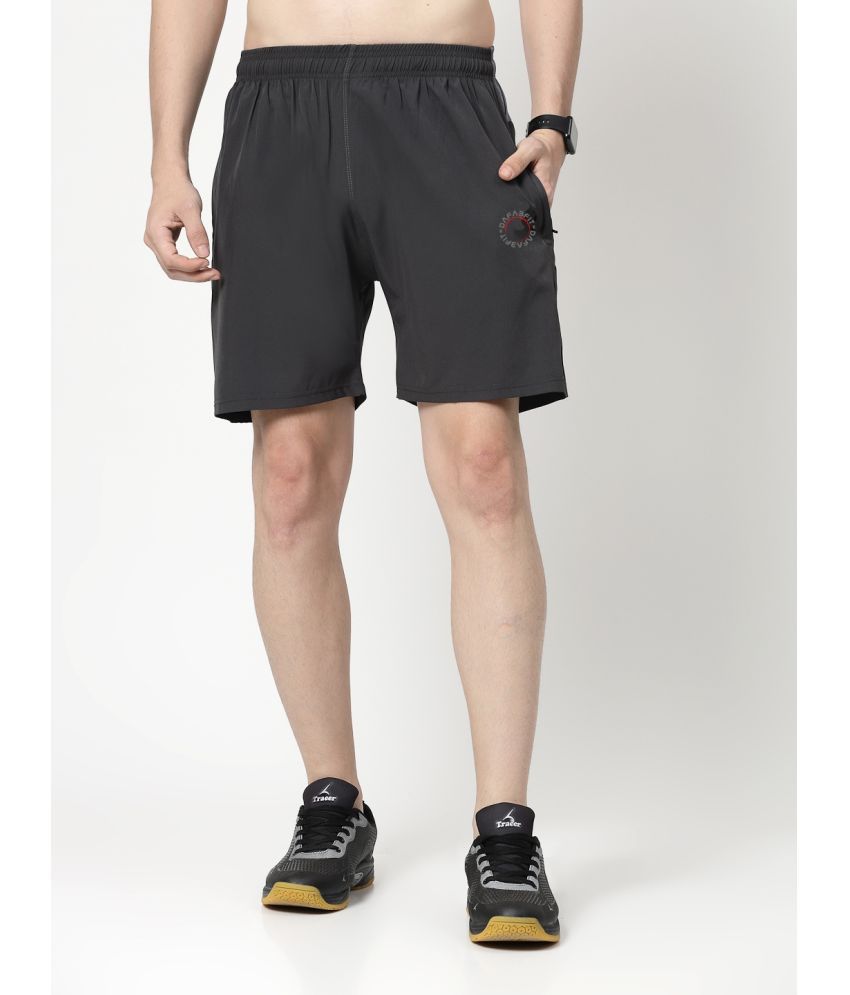     			DAFABFIT - Grey Polyester Blend Men's Shorts ( Pack of 1 )