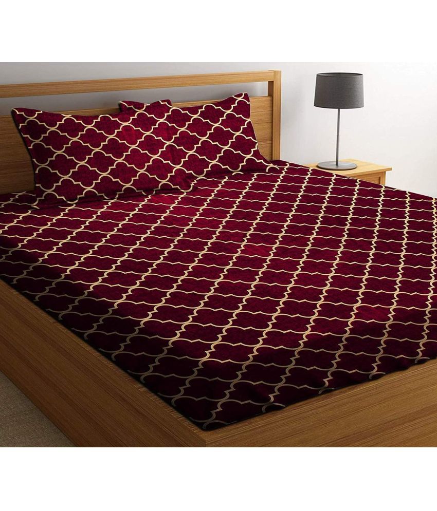     			Decent Home Microfiber Abstract 2 Double Bedsheets with 4 Pillow Covers - Multicolor