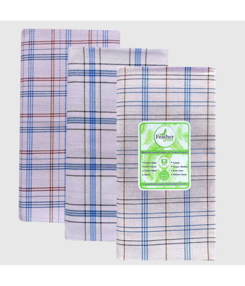     			Feather Green - Multicolor Cotton Men's Lungi ( Pack of 3 )