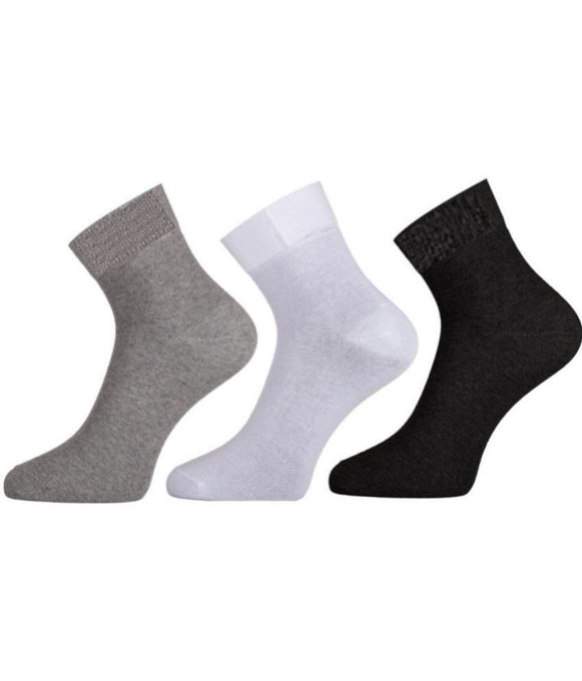     			Lenon - Cotton Men's Self Design Multicolor Ankle Length Socks ( Pack of 3 )