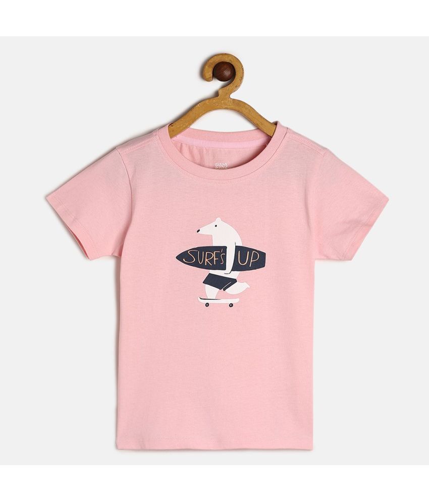     			MINI KLUB - Pink 100% Cotton Girls T-Shirt ( Pack of 1 )