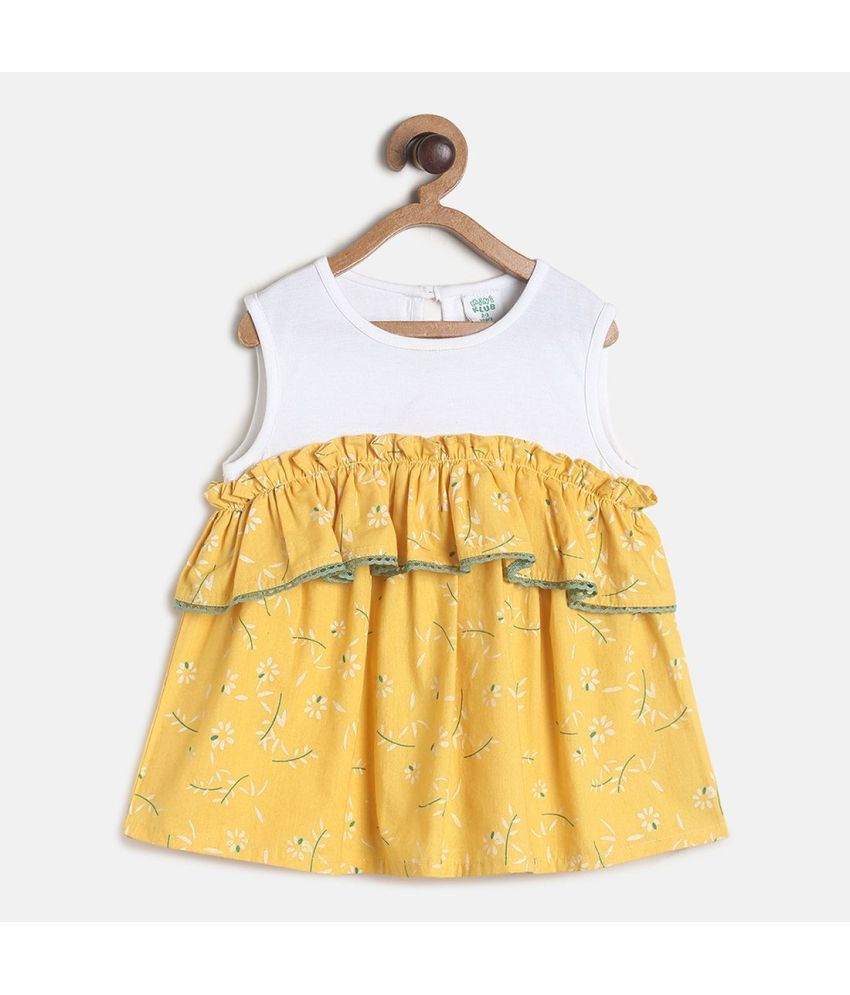     			MINI KLUB - Yellow 100% Cotton Girls Top ( Pack of 1 )