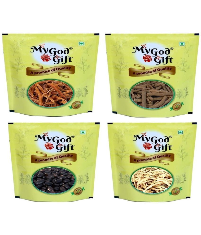     			MYGODGIFT Shatavar, Safed Musli, Ashwagandha Kaunch Beej 100 gm Pack of 4