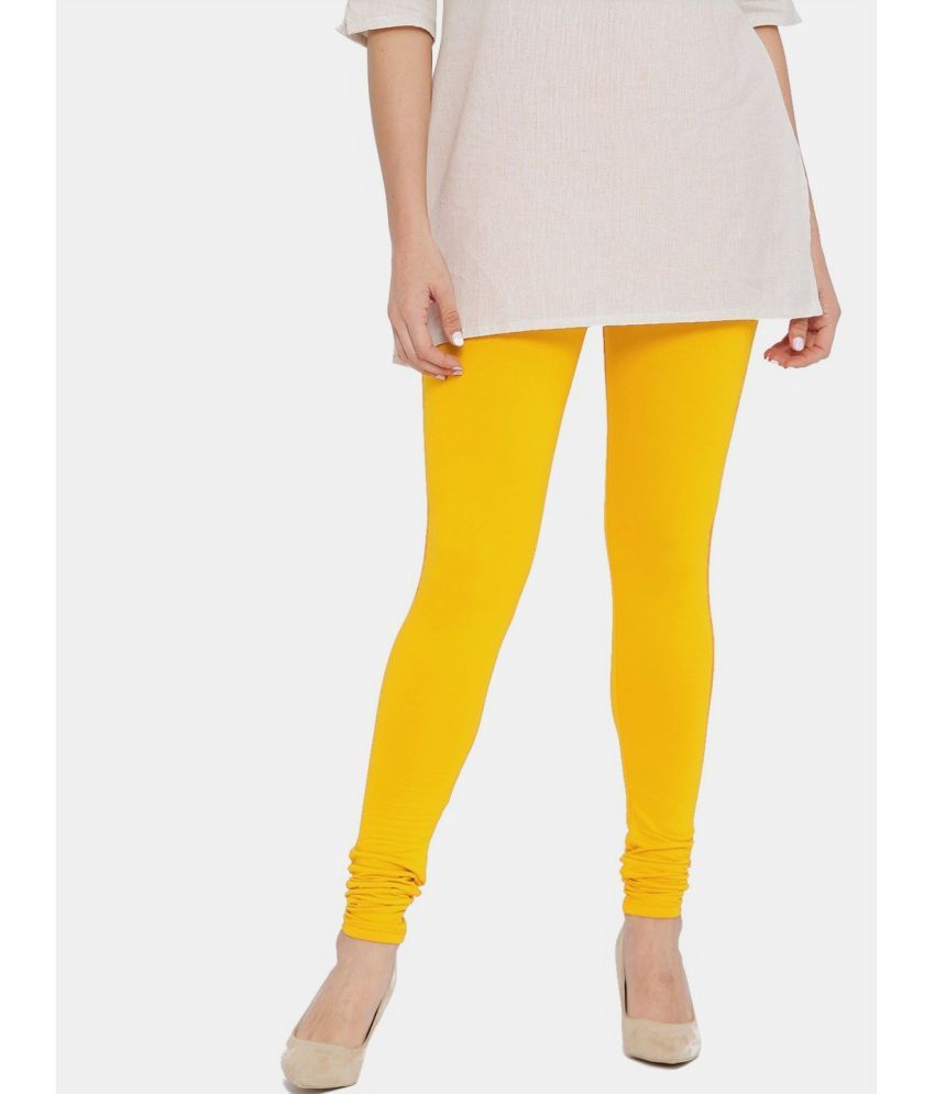     			N-Gal - Yellow Cotton Women's Leggings ( Pack of 1 )