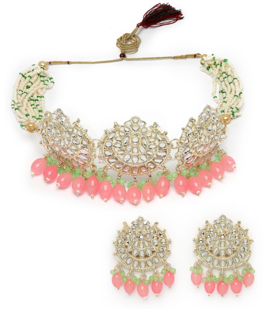     			Studio Sukkhi - Pink Alloy Necklace Set ( Pack of 1 )