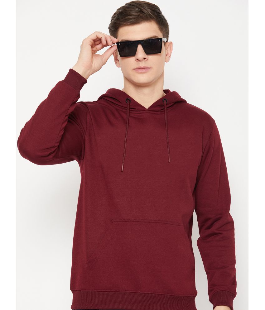     			UBX Cotton Blend Hooded Men's Sweatshirt - Maroon ( Pack of 1 )