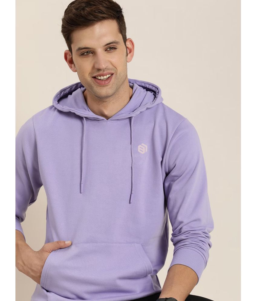    			BISHOP COTTON Fleece Hooded Men's Sweatshirt - Lavender ( Pack of 1 )