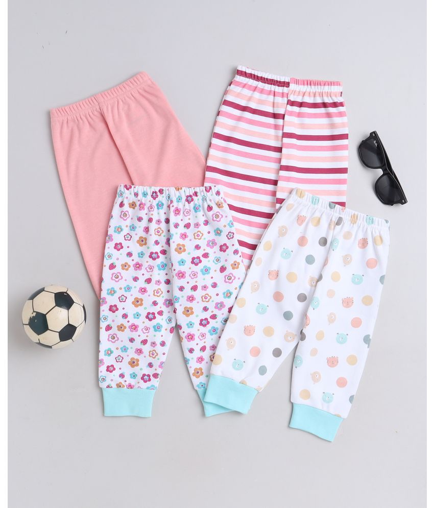     			BUMZEE - Pink Cotton Trackpant For Baby Girl ( Pack of 4 )