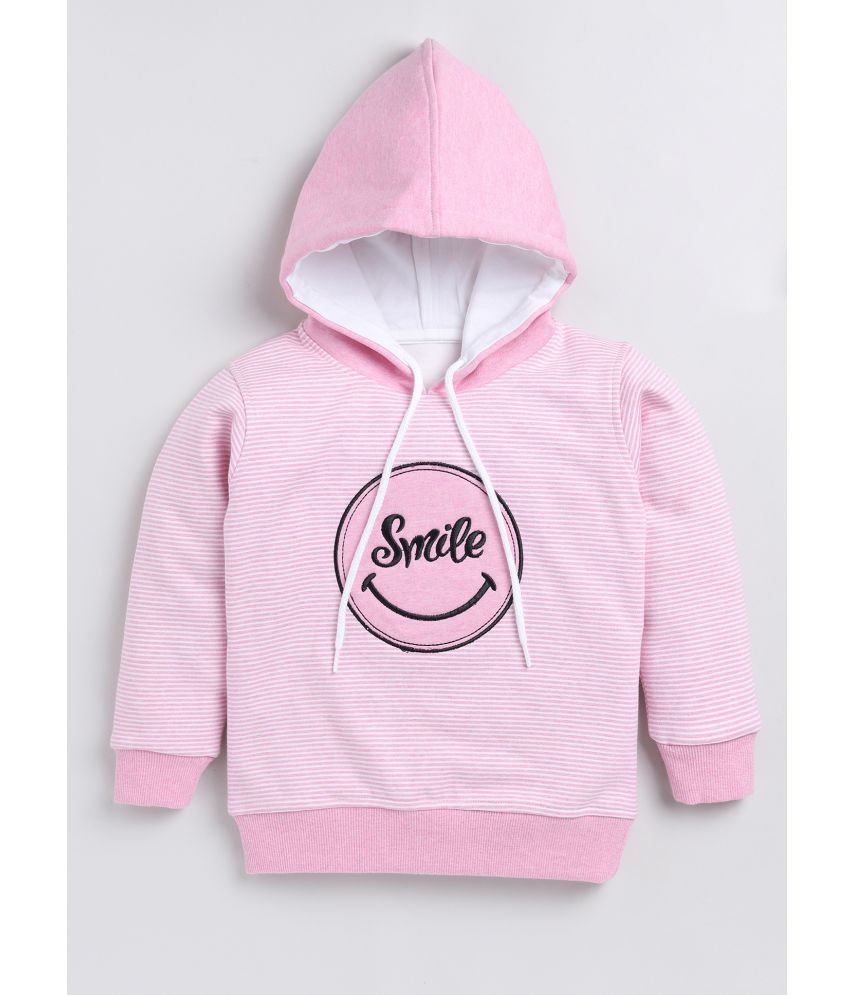     			Cutopies Kids Pink Printed Cool Sweatshirts Hoodies for Baby Girls (Pack of 1) Baby Girls Clothing Sets
