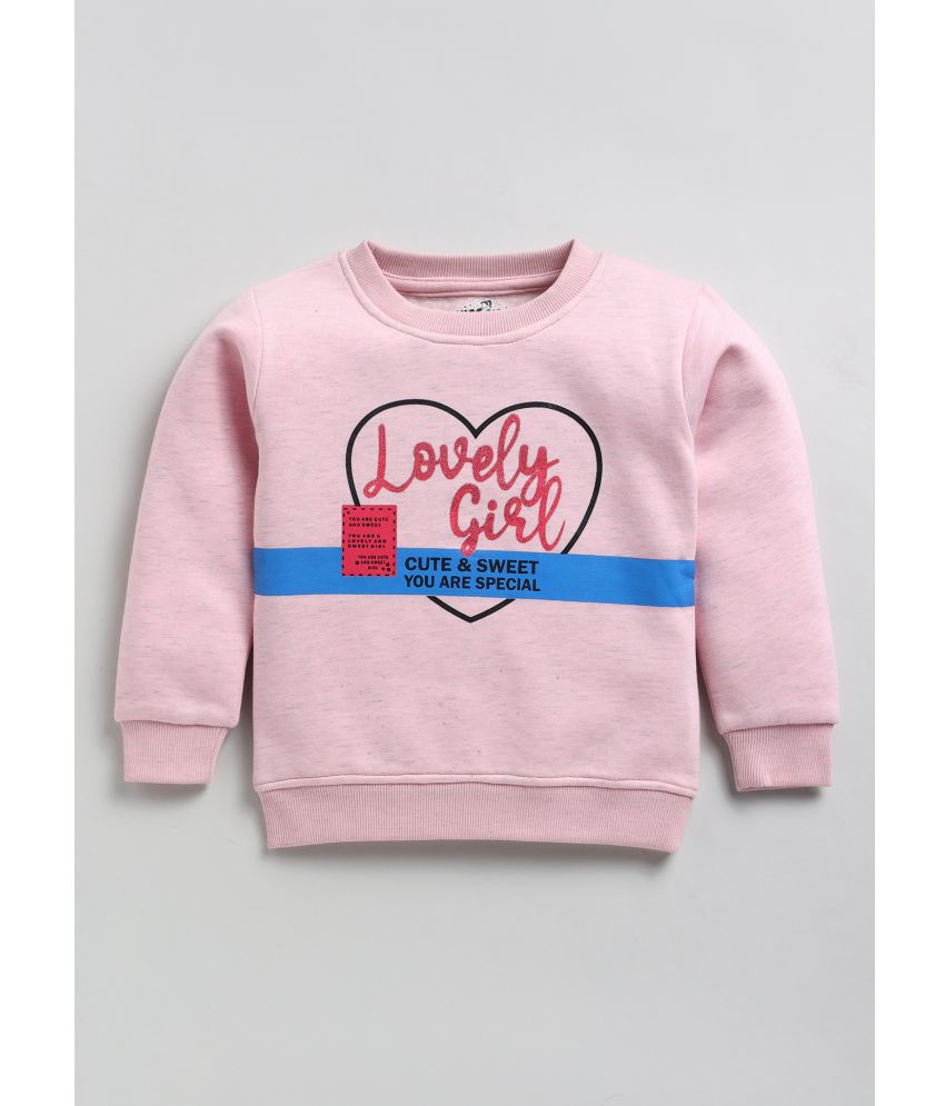     			Cutopies Kids Pink Printed Cool Sweatshirts for Baby Girls (Pack of 1) Baby Girls Clothing Sets